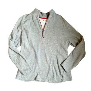 Pact Men’s Gray Quarter Zip Pullover
